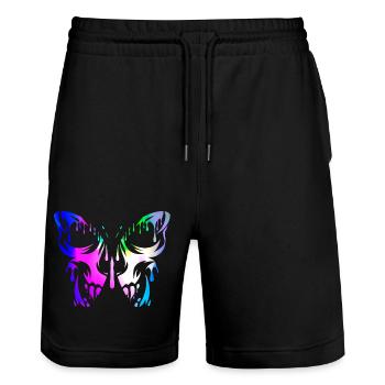 Tattoo Butterfly Nature Butterflies Cute Summer Cocoon - Stanley/Stella Trainer Unisex Organic Jogging Shorts - black - Front - Nik (191cm) & Marisol (170cm)