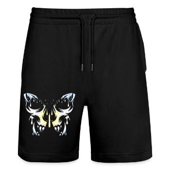 Argentinien Land Flagge Offizielle Staaten Kontinent - Stanley/Stella Unisex Bio Joggingshorts Trainer  - Schwarz - Vorne - Nik (191cm) & Marisol (170cm)