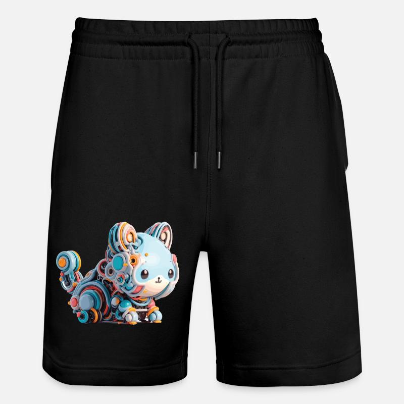 Chat Robot Abstrait Coloré - Short de jogging bio TRAINER Stanley/Stella unisexe - noir
