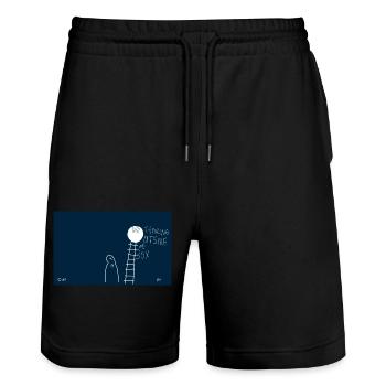 Thinking outside the box. - Stanley/Stella Unisex Bio Joggingshorts Trainer  - Schwarz - Vorne - Nik (191cm) & Marisol (170cm)