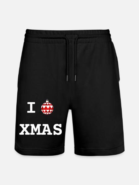 I Love Xmas | XMAS - Stanley/Stella Trainer Unisex Organic Jogging Shorts - black