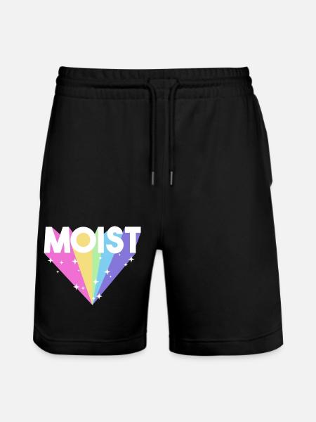 Moist Funny Meme Offensive Weird Cool Hilarious - Stanley/Stella Trainer Unisex Organic Jogging Shorts - black