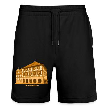 Mairie de Schwabach, Moyenne-Franconie, Bavière - Short de jogging bio TRAINER Stanley/Stella unisexe - noir - Devant - Nik (191cm) & Marisol (170cm)
