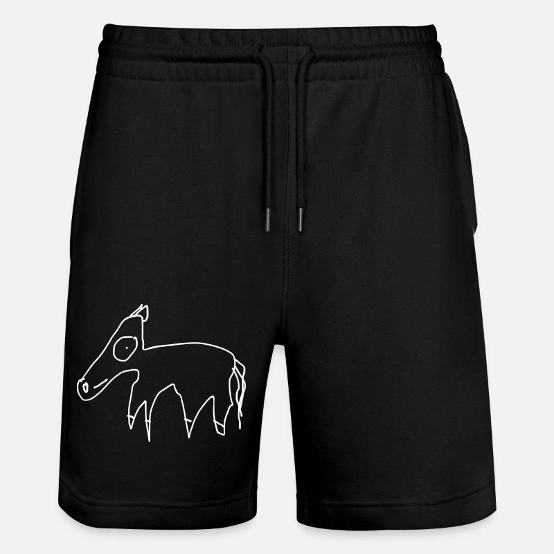 Pferd Tier - Stanley/Stella Unisex Bio Joggingshorts Trainer  - Schwarz