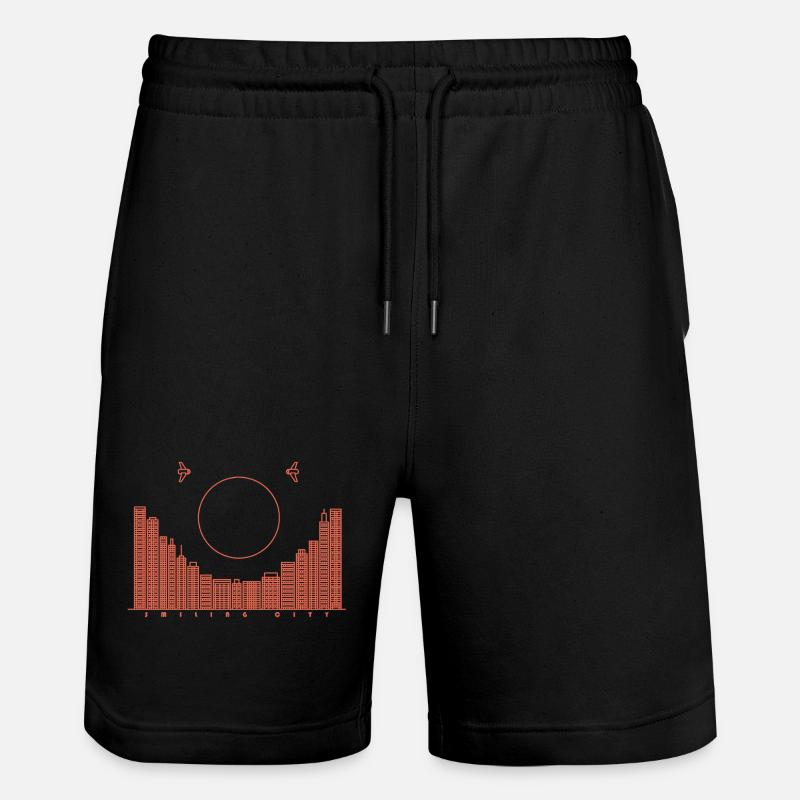 SmilingCity - rote Version - Stanley/Stella Unisex Bio Joggingshorts Trainer  - Schwarz