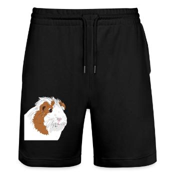 Cochon d'Inde - Short de jogging bio TRAINER Stanley/Stella unisexe - noir - Devant - Nik (191cm) & Marisol (170cm)