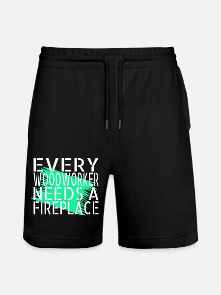 Carpenter Jokes Tshirts Present Idea - Stanley/Stella Trainer Unisex Organic Jogging Shorts - black