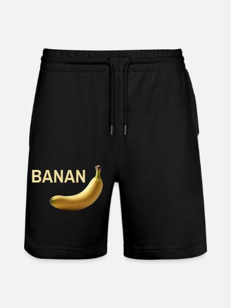 STP01/BANAN - Stanley/Stella Trainer Unisex Organic Jogging Shorts - black