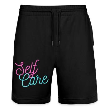 Prendre soin de soi - Short de jogging bio TRAINER Stanley/Stella unisexe - noir - Devant - Nik (191cm) & Marisol (170cm)