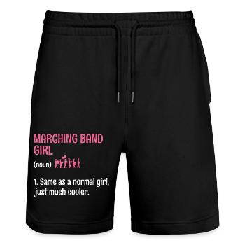 Marching Band Girl Sprüche Lustige Marching Instrume - Stanley/Stella Unisex Bio Joggingshorts Trainer  - Schwarz - Vorne - Nik (191cm) & Marisol (170cm)