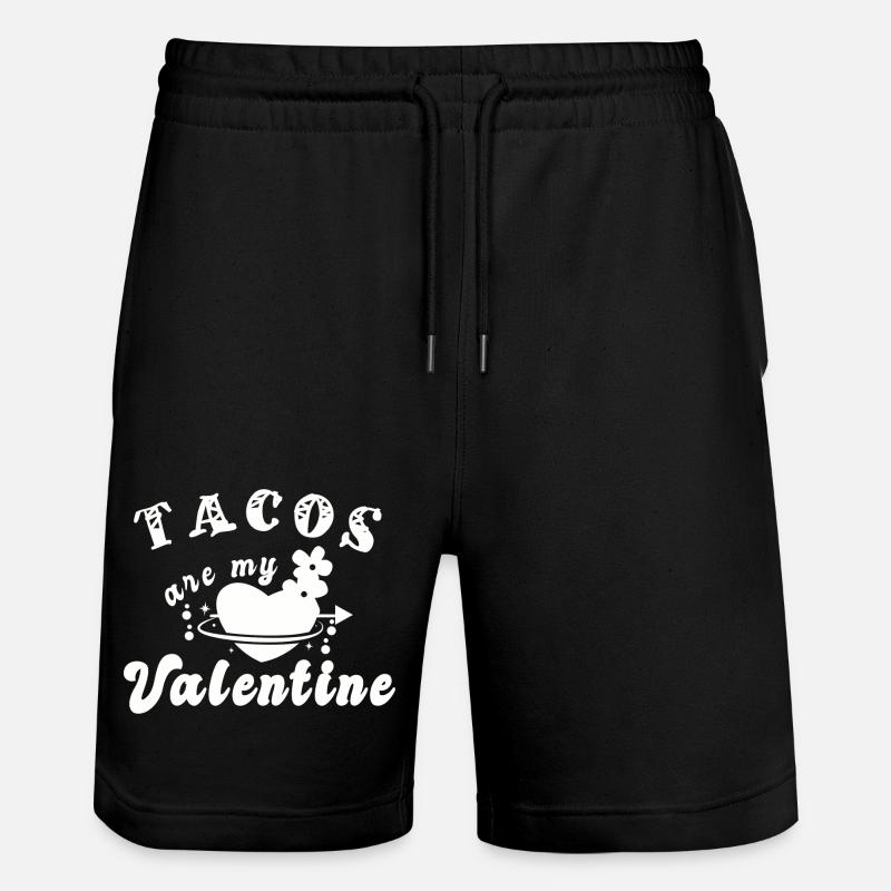 Tacos - Valentine's Day - Stanley/Stella Trainer Unisex Organic Jogging Shorts - black