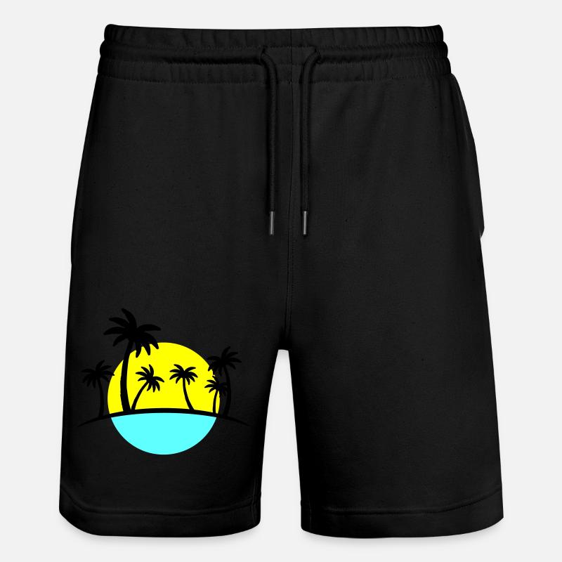 Palmiers de plage 3 - Short de jogging bio TRAINER Stanley/Stella unisexe - noir
