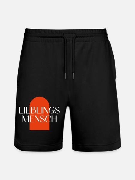 Lieblingsmensch - Stanley/Stella Unisex Bio Joggingshorts Trainer  - Schwarz