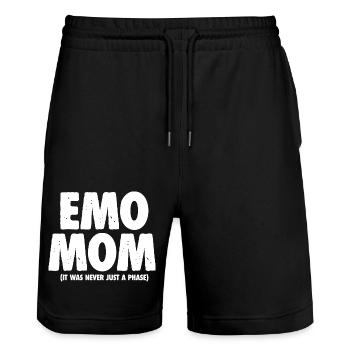 Emo Mom - Einzigartiges Geschenk - Emo Mama - Stanley/Stella Unisex Bio Joggingshorts Trainer  - Schwarz - Vorne - Nik (191cm) & Marisol (170cm)