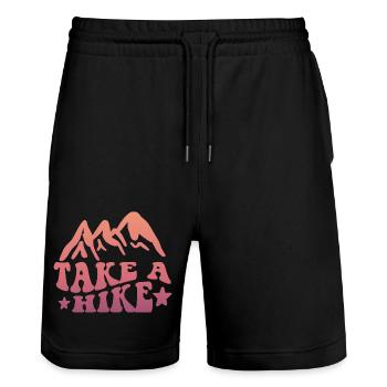 Take A Hike Camping - Stanley/Stella Unisex Bio Joggingshorts Trainer  - Schwarz - Vorne - Nik (191cm) & Marisol (170cm)