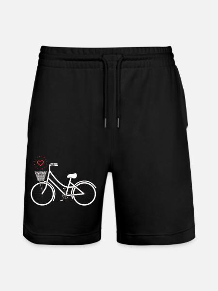 Retro Fahrrad - Stanley/Stella Unisex Bio Joggingshorts Trainer  - Schwarz