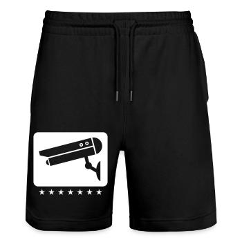 kamera icon - Stanley/Stella Unisex Bio Joggingshorts Trainer  - Schwarz - Vorne - Nik (191cm) & Marisol (170cm)