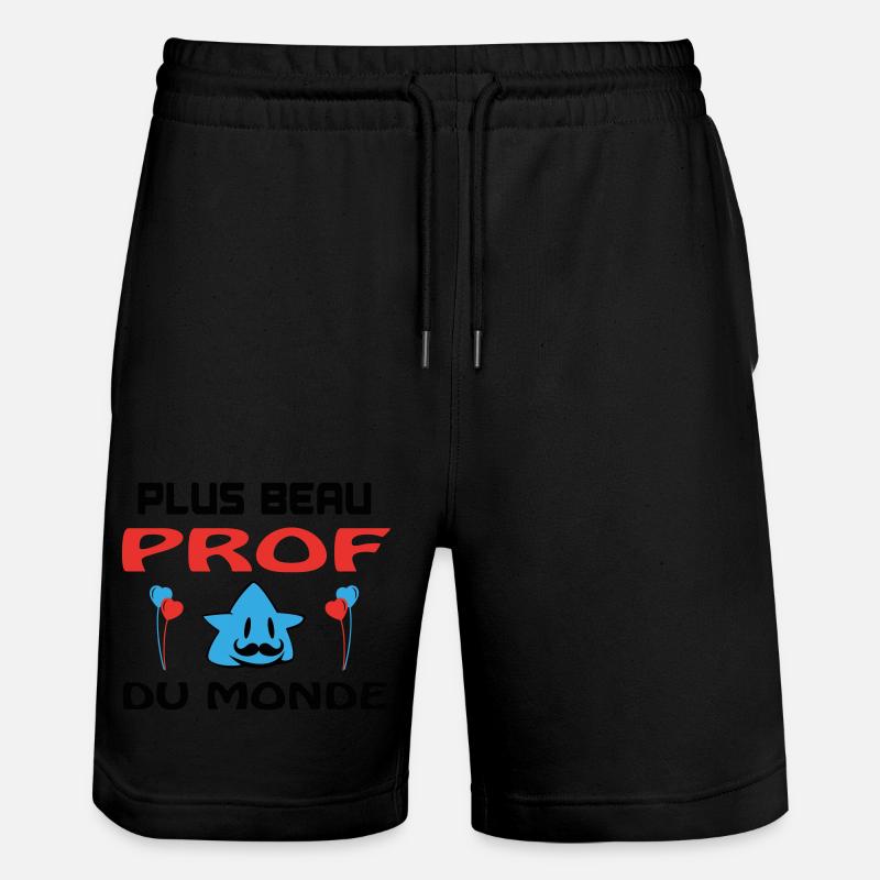 PLUS BEAU PROF DU MONDE - Short de jogging bio TRAINER Stanley/Stella unisexe - noir