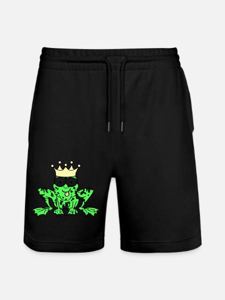 Prince Charming Frog King - Stanley/Stella Trainer Unisex Organic Jogging Shorts - black