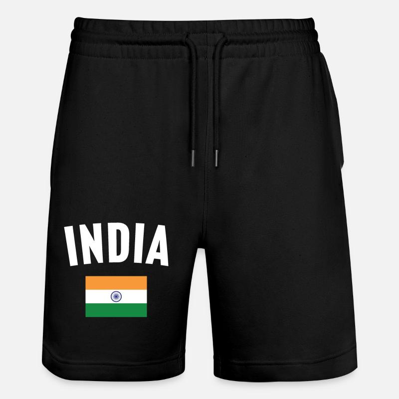 Drapeau de l’Inde - Short de jogging bio TRAINER Stanley/Stella unisexe - noir