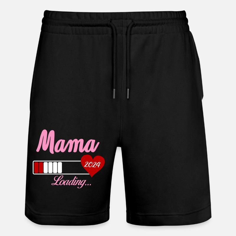 Mama Loading 2024 - Stanley/Stella Trainer Unisex Organic Jogging Shorts - black