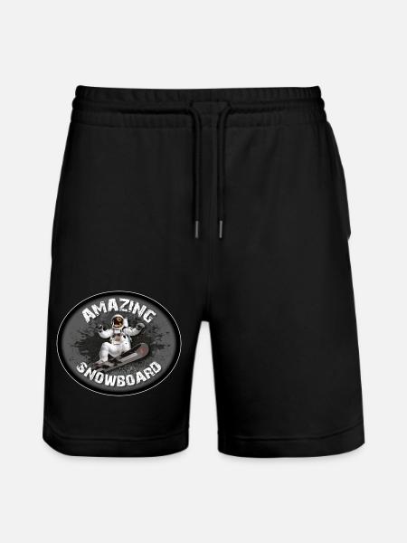 FANTASTISCHES SNOWBOARD - Stanley/Stella Unisex Bio Joggingshorts Trainer  - Schwarz