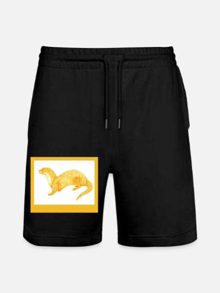 240616 Otter 4 - Stanley/Stella Trainer Unisex Organic Jogging Shorts - black