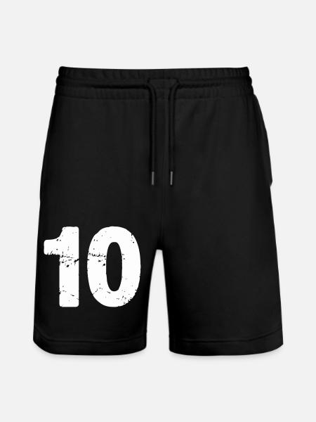 10 - Stanley/Stella Trainer Unisex Organic Jogging Shorts - black