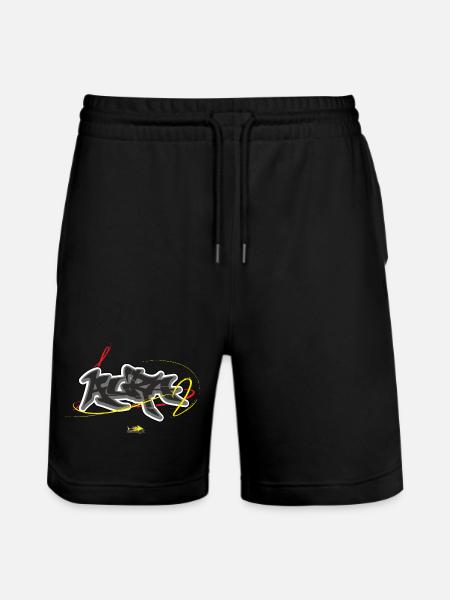 Aura Graffiti - Stanley/Stella Trainer Unisex Organic Jogging Shorts - black