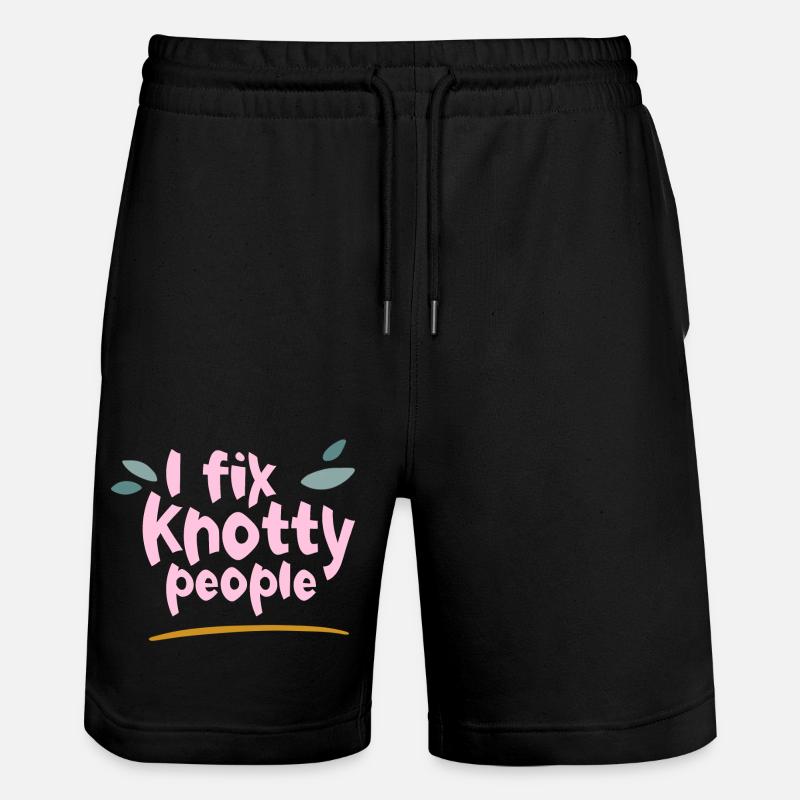 I Fix Knotty People 2 - Stanley/Stella Unisex Bio Joggingshorts Trainer  - Schwarz