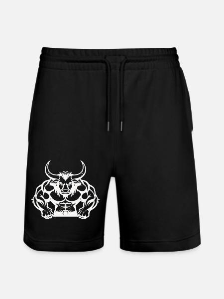 stier tier beast - Stanley/Stella Unisex Bio Joggingshorts Trainer  - Schwarz