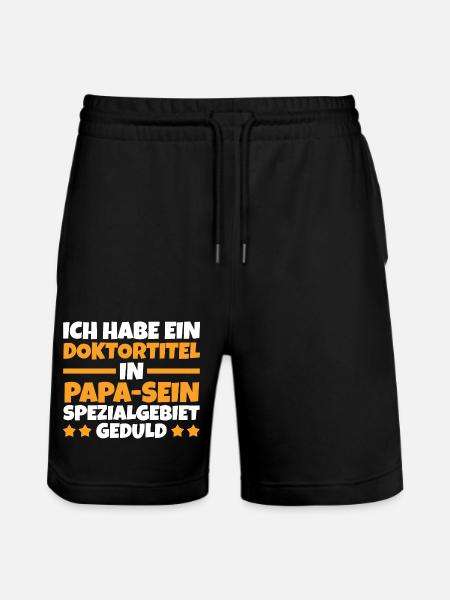 Father Dad - Stanley/Stella Trainer Unisex Organic Jogging Shorts - black