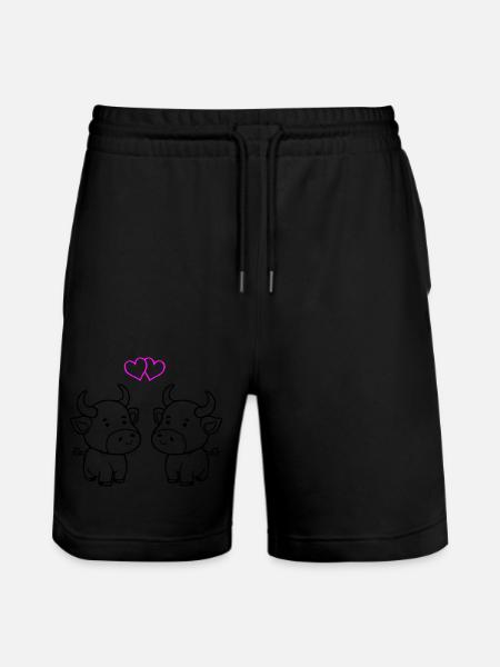 vache bébé amour - Short de jogging bio TRAINER Stanley/Stella unisexe - noir