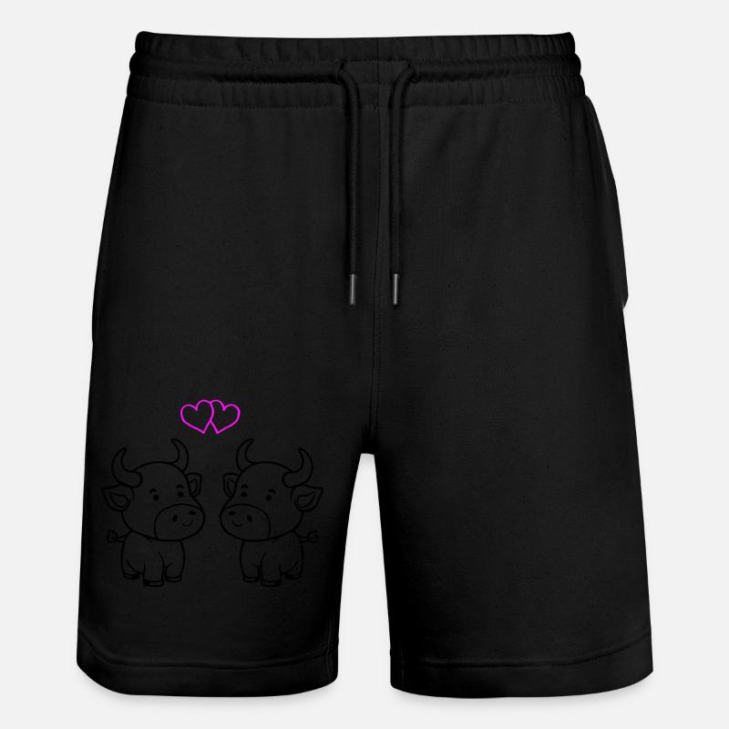 vache bébé amour - Short de jogging bio TRAINER Stanley/Stella unisexe - noir