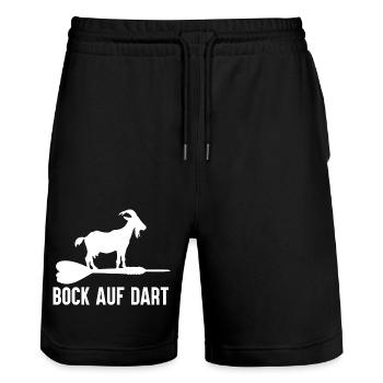 Bock Auf Dart - Fléchettes Spruch Dart Spieler - Short de jogging bio TRAINER Stanley/Stella unisexe - noir - Devant - Nik (191cm) & Marisol (170cm)