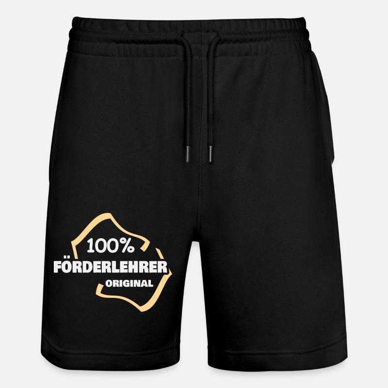 Beruf Förderlehrer - Stanley/Stella Unisex Bio Joggingshorts Trainer  - Schwarz