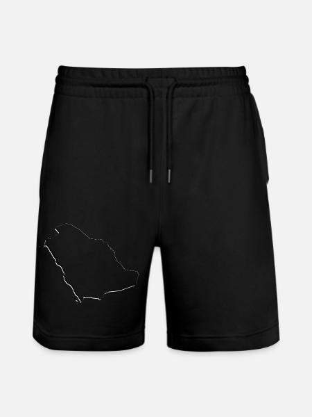 Saudi Arabia map as outline - Stanley/Stella Trainer Unisex Organic Jogging Shorts - black