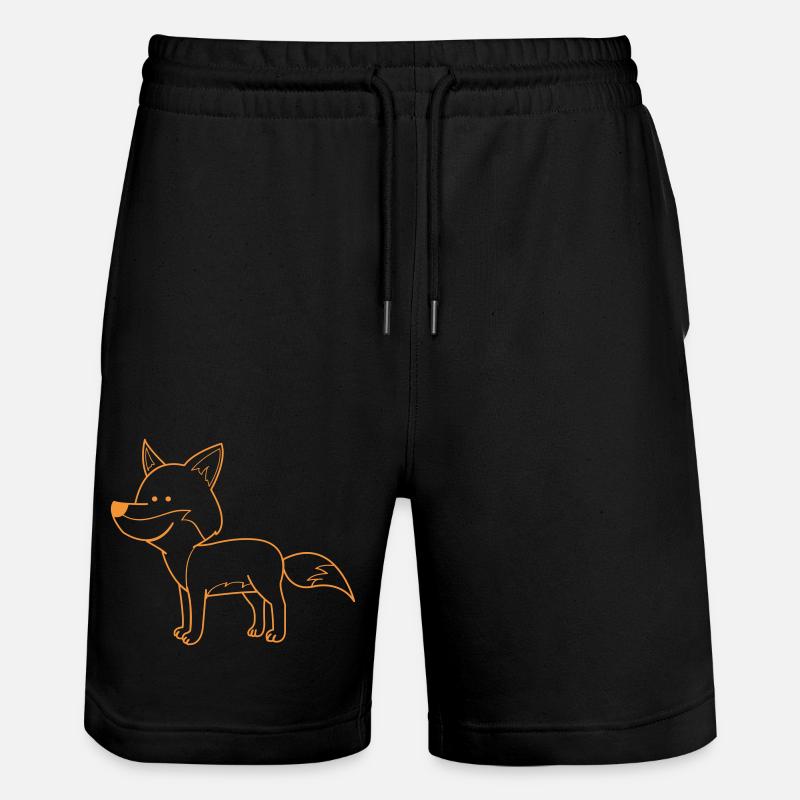 Fuchs Comic - Stanley/Stella Unisex Bio Joggingshorts Trainer  - Schwarz