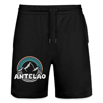 Mount Antelao - Stanley/Stella Trainer Unisex Organic Jogging Shorts - black - Front - Nik (191cm) & Marisol (170cm)