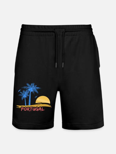 Portugal - Stanley/Stella Trainer Unisex Organic Jogging Shorts - black