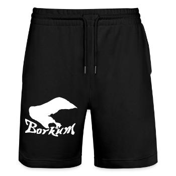 Tatouage Bokum - Short de jogging bio TRAINER Stanley/Stella unisexe - noir - Devant - Nik (191cm) & Marisol (170cm)