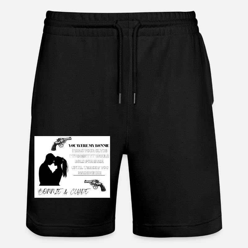 Bonnie&Clyde - Stanley/Stella Unisex Bio Joggingshorts Trainer  - Schwarz