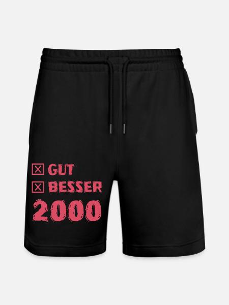 2000 - Stanley/Stella Trainer Unisex Organic Jogging Shorts - black