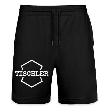 Arbeit Tischler - Stanley/Stella Unisex Bio Joggingshorts Trainer  - Schwarz - Vorne - Nik (191cm) & Marisol (170cm)