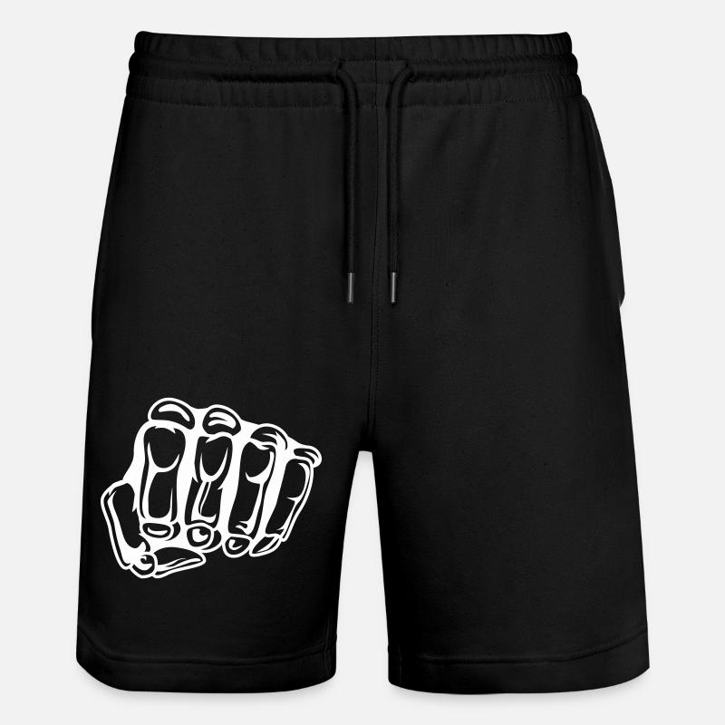 poing de crâne - Short de jogging bio TRAINER Stanley/Stella unisexe - noir