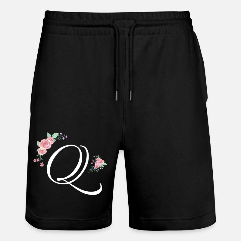 Lettre q fleurs - Short de jogging bio TRAINER Stanley/Stella unisexe - noir