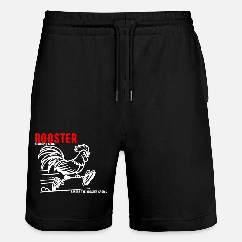 Rooster running club 2 - Stanley/Stella Unisex Bio Joggingshorts Trainer - Schwarz