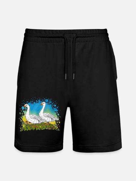 Geese - Stanley/Stella Trainer Unisex Organic Jogging Shorts - black