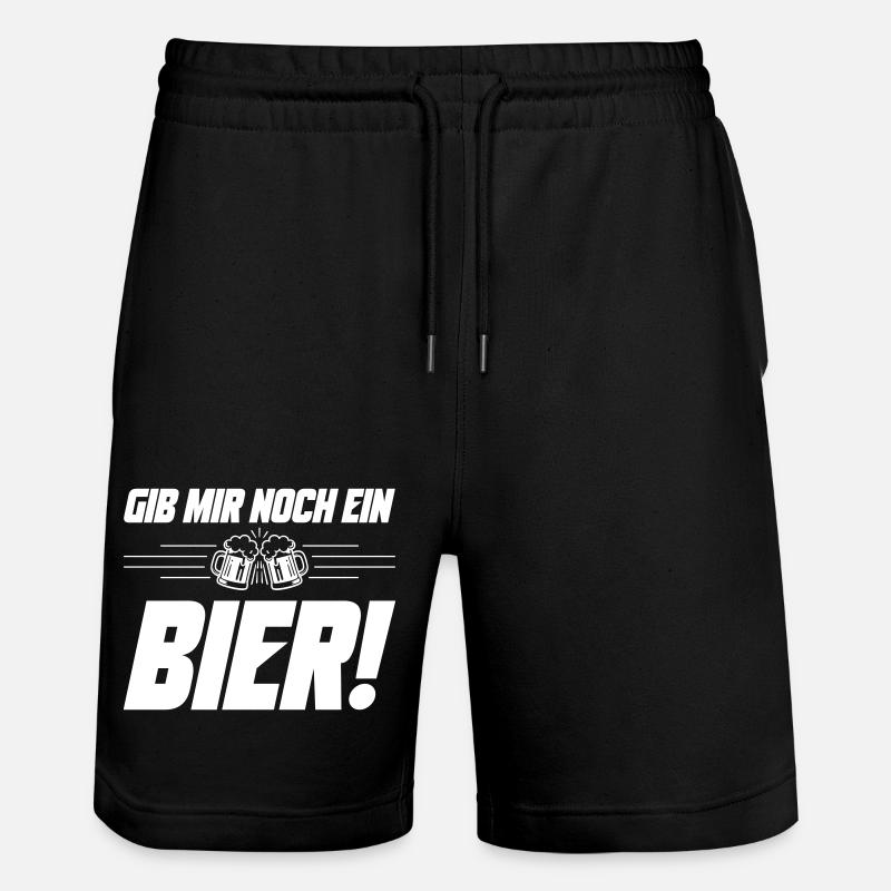 Noch ein Bier Spruch - Stanley/Stella Unisex Bio Joggingshorts Trainer  - Schwarz