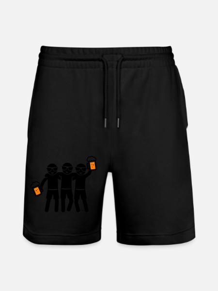 Party Team Beer Group - Stanley/Stella Trainer Unisex Organic Jogging Shorts - black